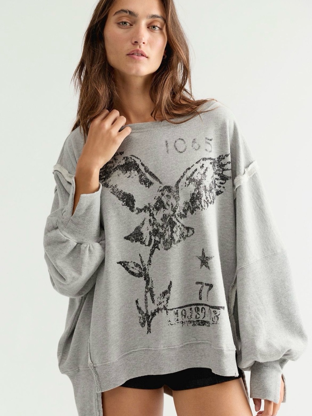 Free People We The Free Graphic Camden NWT SZ M MSRP $98